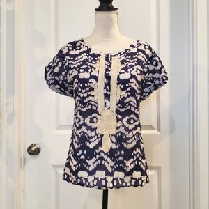 Ikat style tye dye Cotton Blouse